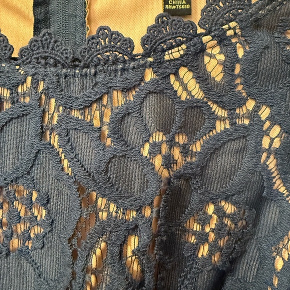 City Studio Navy Lace Mini Dress - Picture 2 of 3